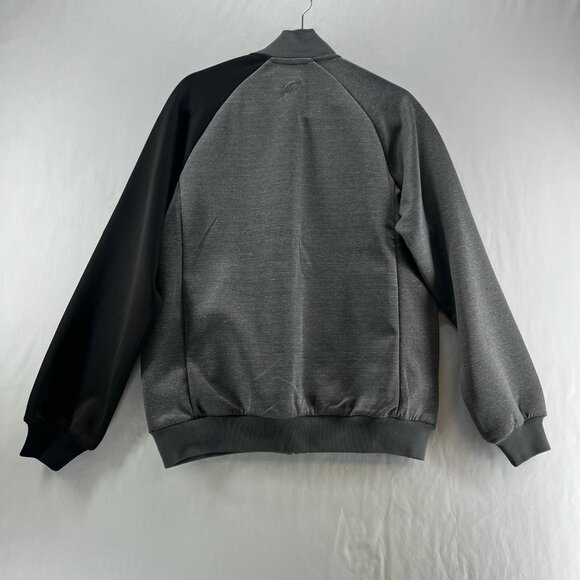 Publish Track Jacket Men M Full Zip Ribbed Trim Zip Pocket Colorblock Gray Black - Picture 2 of 12